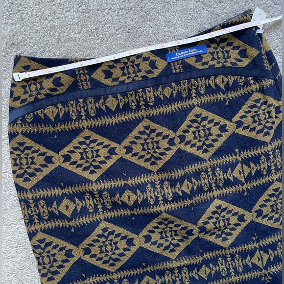 NWT Pendleton virgin wool Aztec print mermaid Midi Skirt - Picture 4 of 7